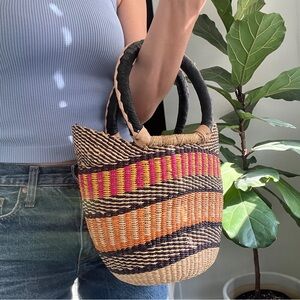 Colorful African Woven Hand Bag Purse handmade